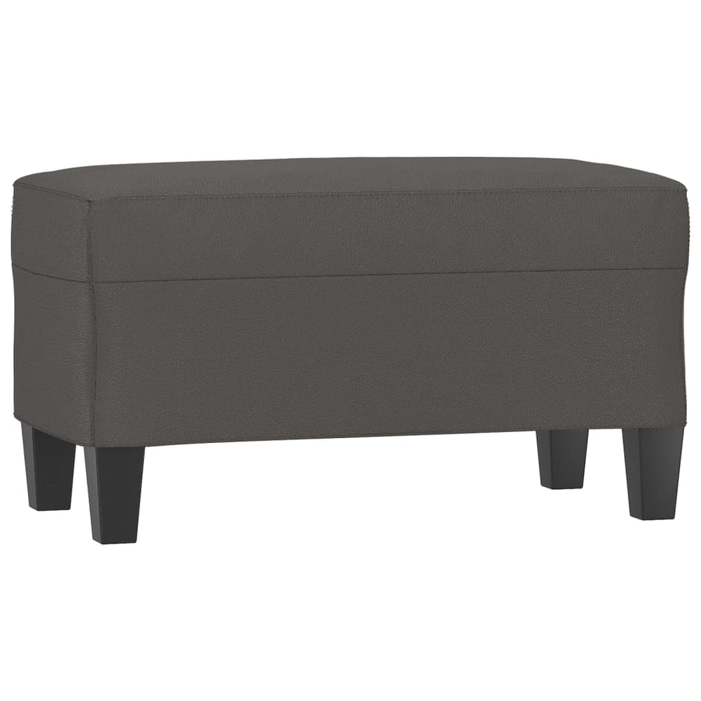 Bankje 70x35x41 cm kunstleer grijs MeubelReus