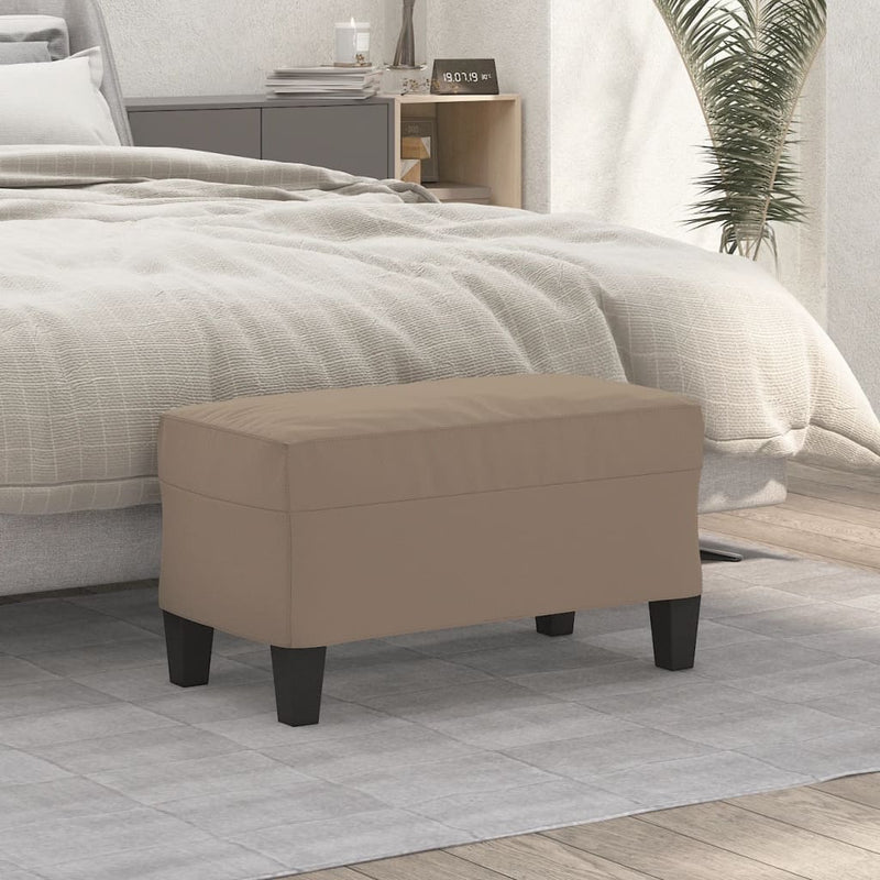 Bankje 70x35x41 cm microvezelstof taupe MeubelReus
