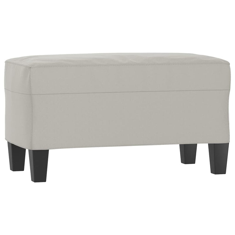 Bankje 70x35x41 cm microvezelstof lichtgrijs MeubelReus
