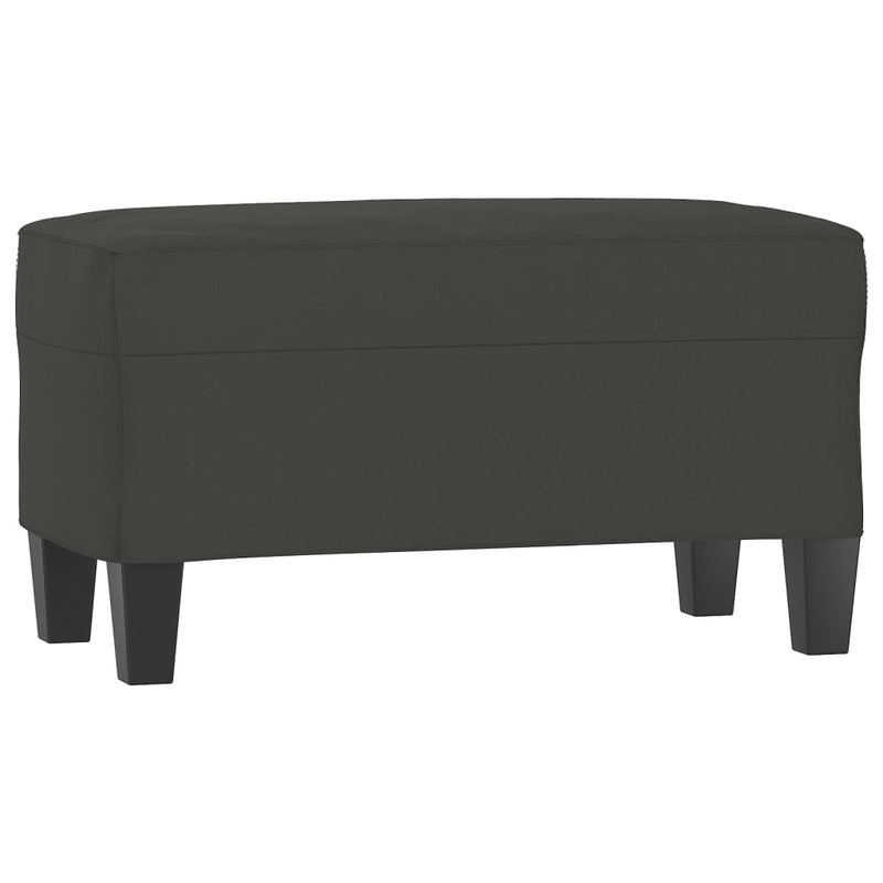 Bankje 70x35x41 cm microvezelstof donkergrijs MeubelReus