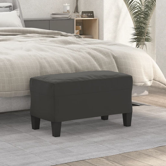 Bankje 70x35x41 cm microvezelstof donkergrijs MeubelReus