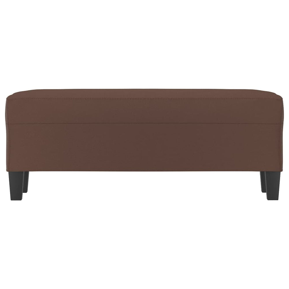 Bankje 100x35x41 cm kunstleer bruin MeubelReus