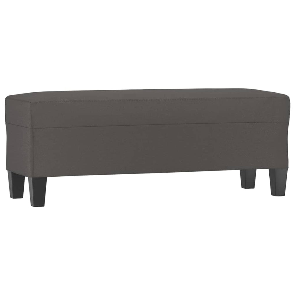Bankje 100x35x41 cm kunstleer grijs MeubelReus