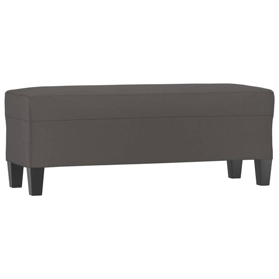 Bankje 100x35x41 cm kunstleer grijs MeubelReus
