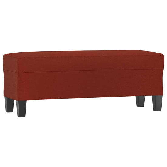 Bankje 100x35x41 cm kunstleer wijnrood MeubelReus