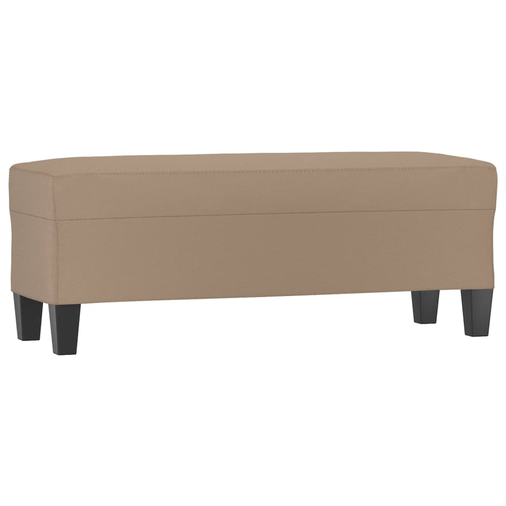 Bankje 100x35x41 cm kunstleer cappuccinokleurig MeubelReus