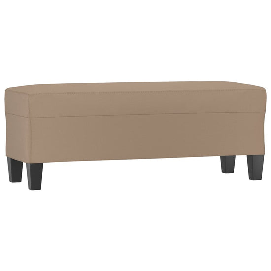 Bankje 100x35x41 cm kunstleer cappuccinokleurig MeubelReus