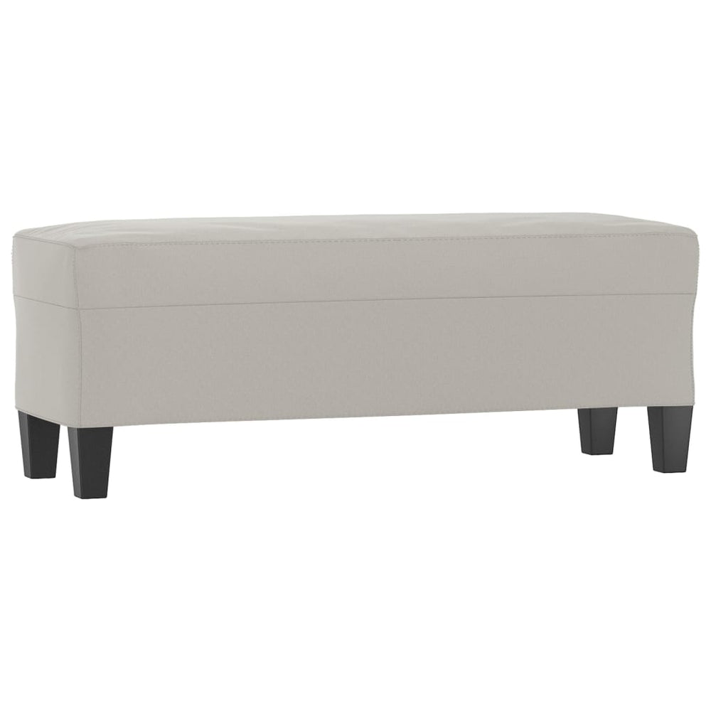 Bankje 100x35x41 cm microvezelstof stof lichtgrijs MeubelReus