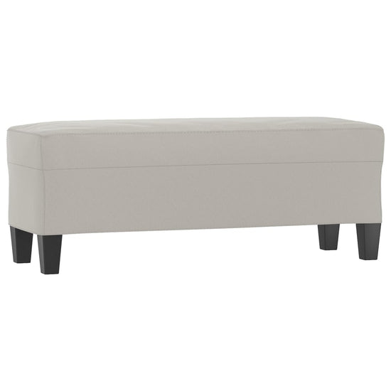 Bankje 100x35x41 cm microvezelstof stof lichtgrijs MeubelReus