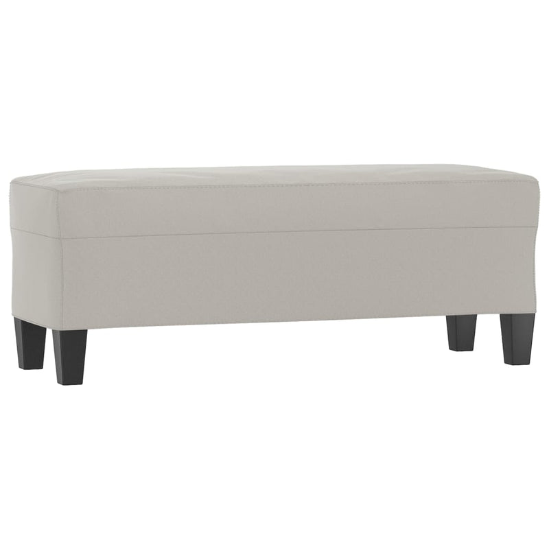 Bankje 100x35x41 cm microvezelstof stof lichtgrijs MeubelReus