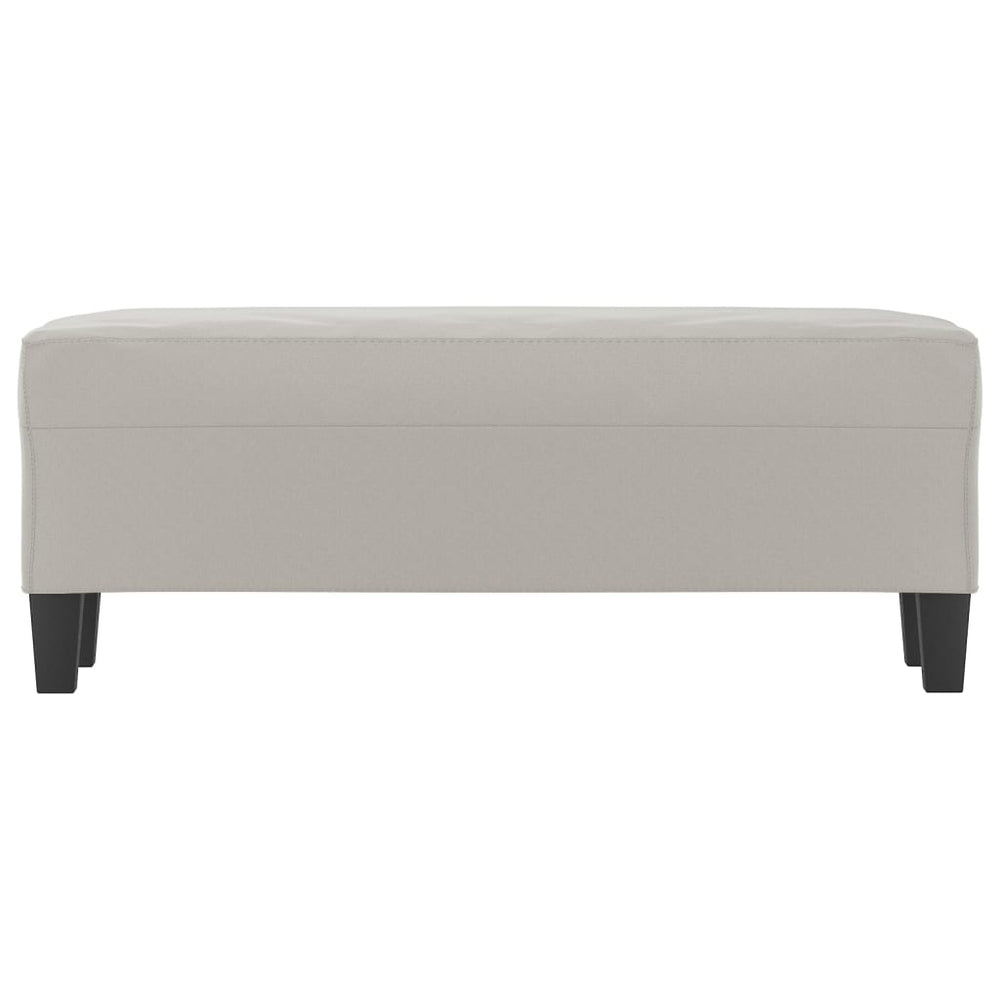 Bankje 100x35x41 cm microvezelstof stof lichtgrijs MeubelReus