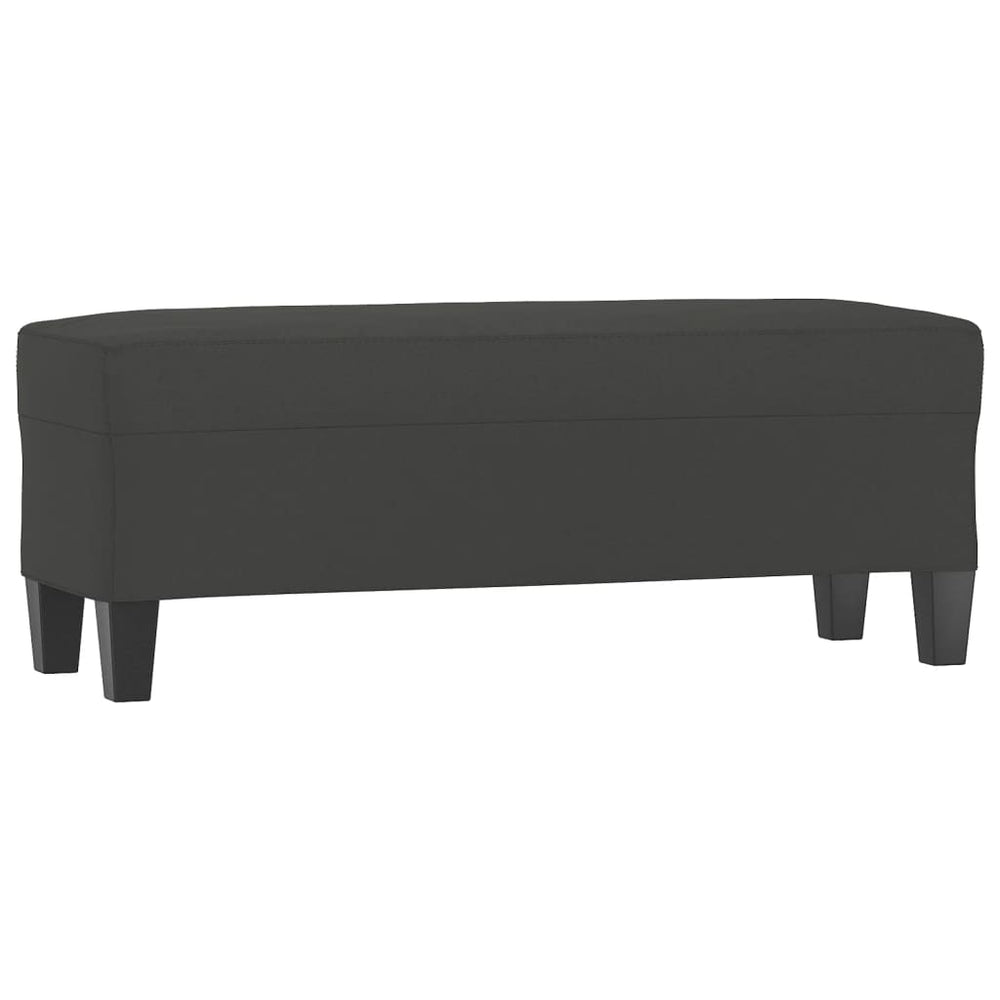 Bankje 100x35x41 cm microvezelstof donkergrijs MeubelReus