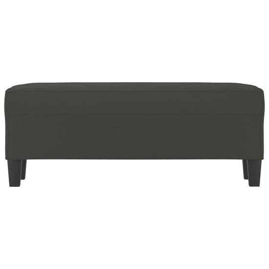 Bankje 100x35x41 cm microvezelstof donkergrijs MeubelReus