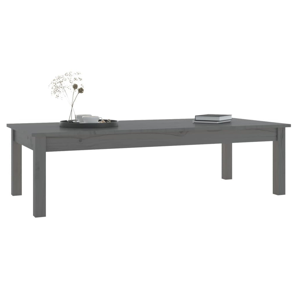 Salontafel 110x50x30 cm massief grenenhout grijs MeubelReus