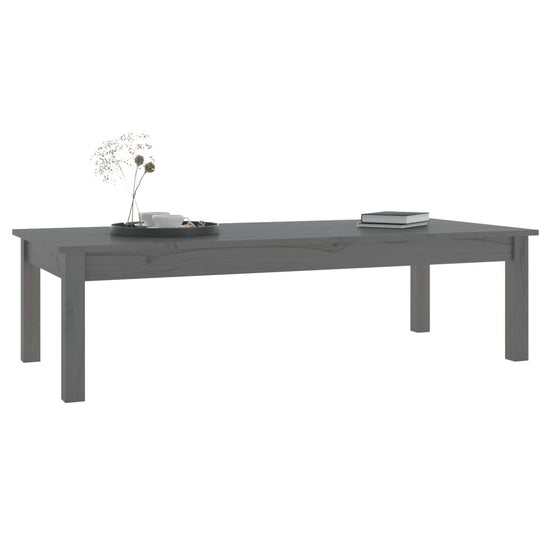 Salontafel 110x50x30 cm massief grenenhout grijs MeubelReus