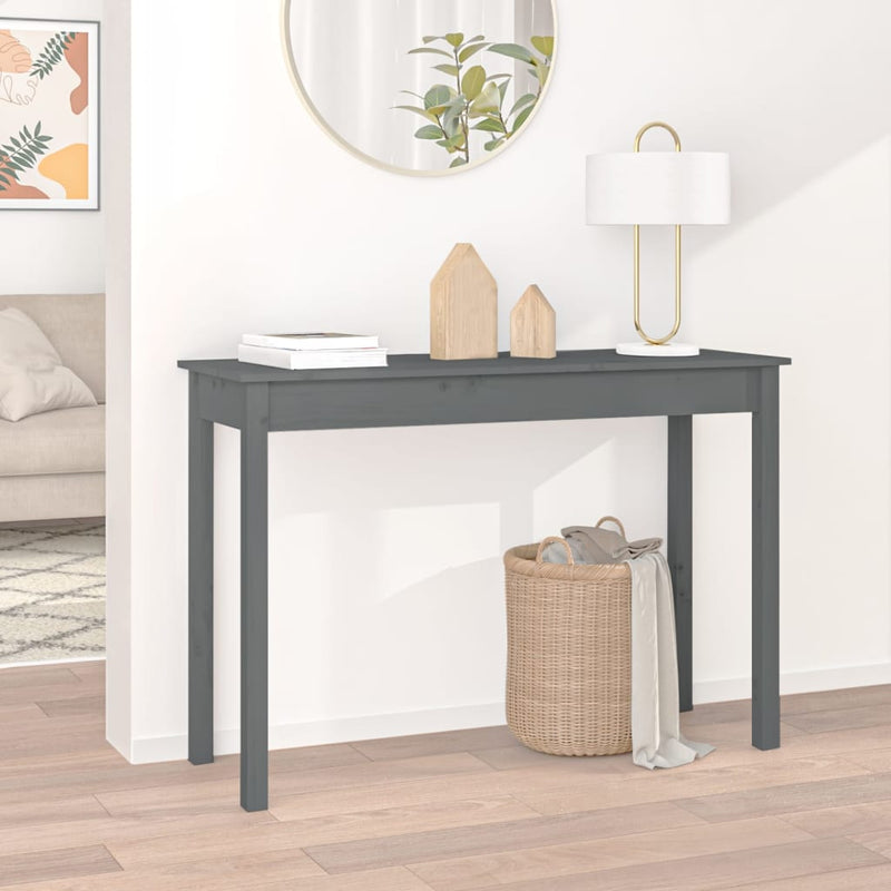 Wandtafel 110x40x75 cm massief grenenhout grijs MeubelReus