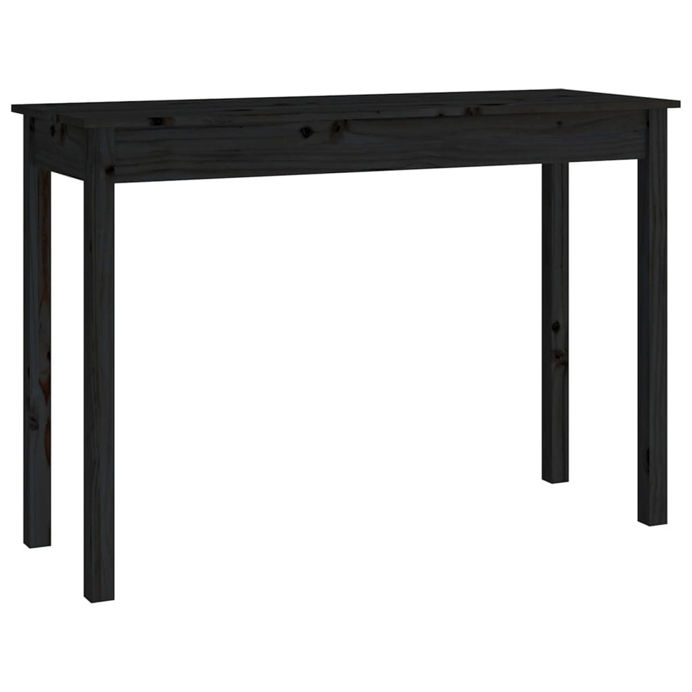 Wandtafel 110x40x75 cm massief grenenhout zwart MeubelReus