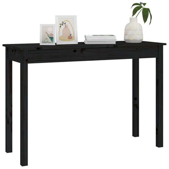 Wandtafel 110x40x75 cm massief grenenhout zwart MeubelReus