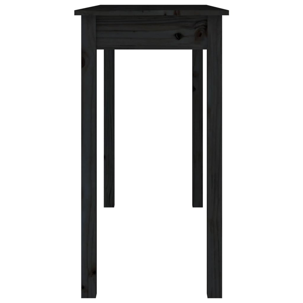 Wandtafel 110x40x75 cm massief grenenhout zwart MeubelReus