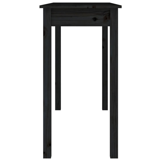 Wandtafel 110x40x75 cm massief grenenhout zwart MeubelReus