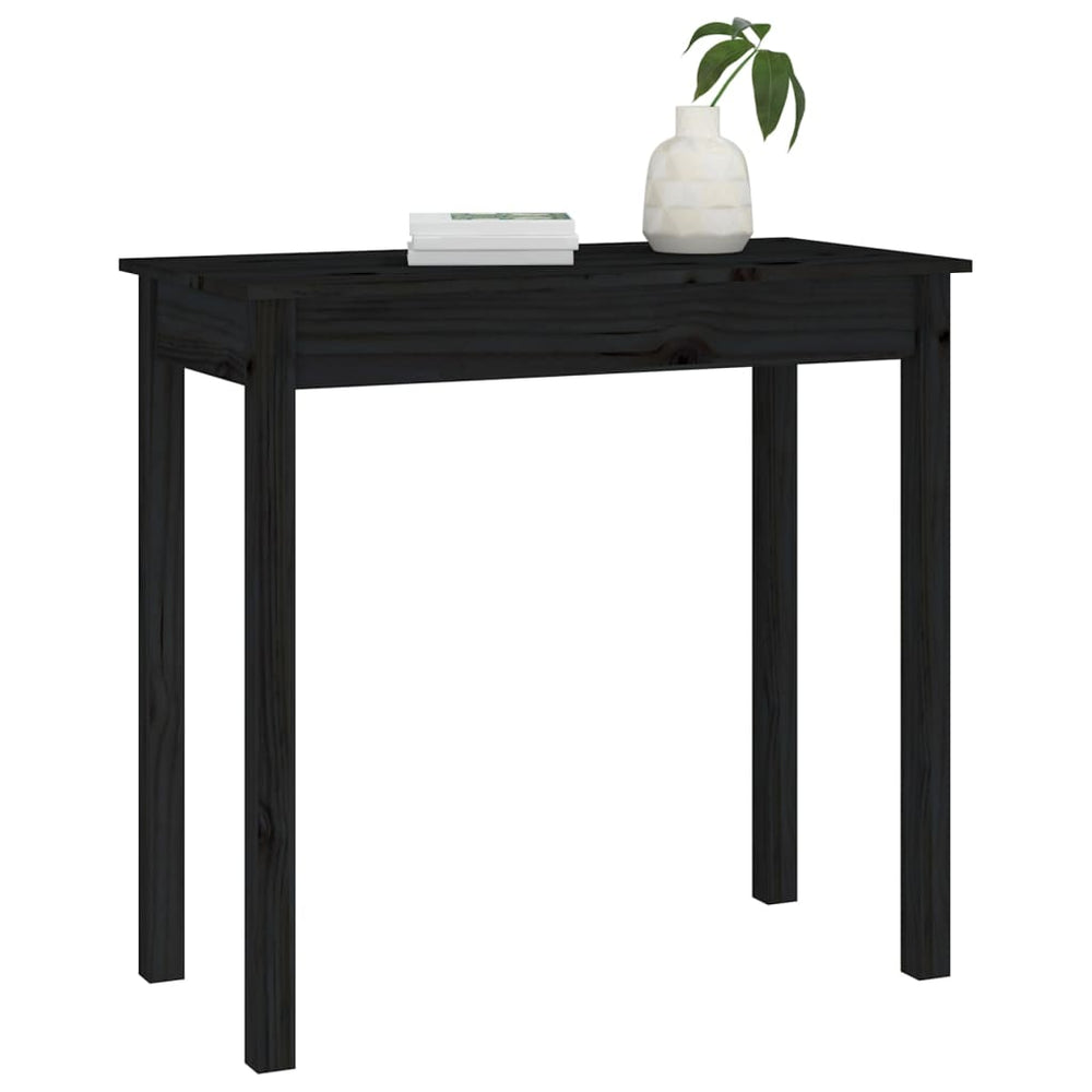 Wandtafel 80x40x75 cm massief grenenhout zwart MeubelReus