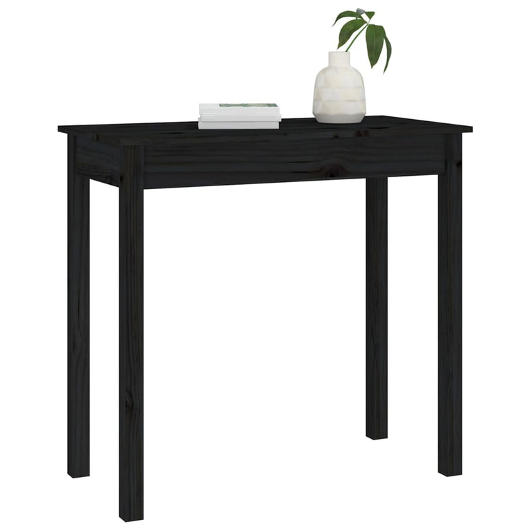 Wandtafel 80x40x75 cm massief grenenhout zwart MeubelReus