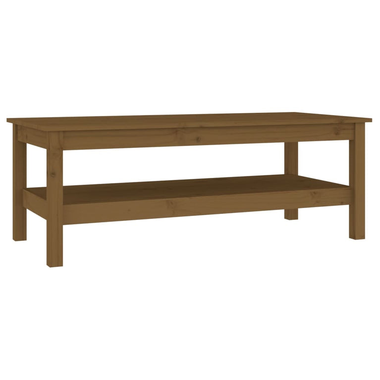 Salontafel 110x50x40 cm massief grenenhout honingbruin MeubelReus