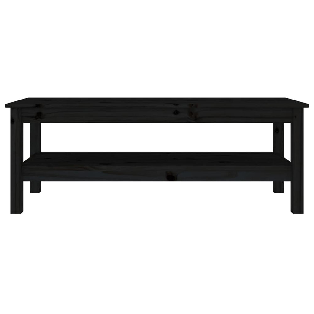 Salontafel 110x50x40 cm massief grenenhout zwart MeubelReus