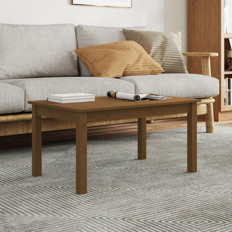 Salontafel 80x50x40 cm massief grenenhout honingbruin MeubelReus