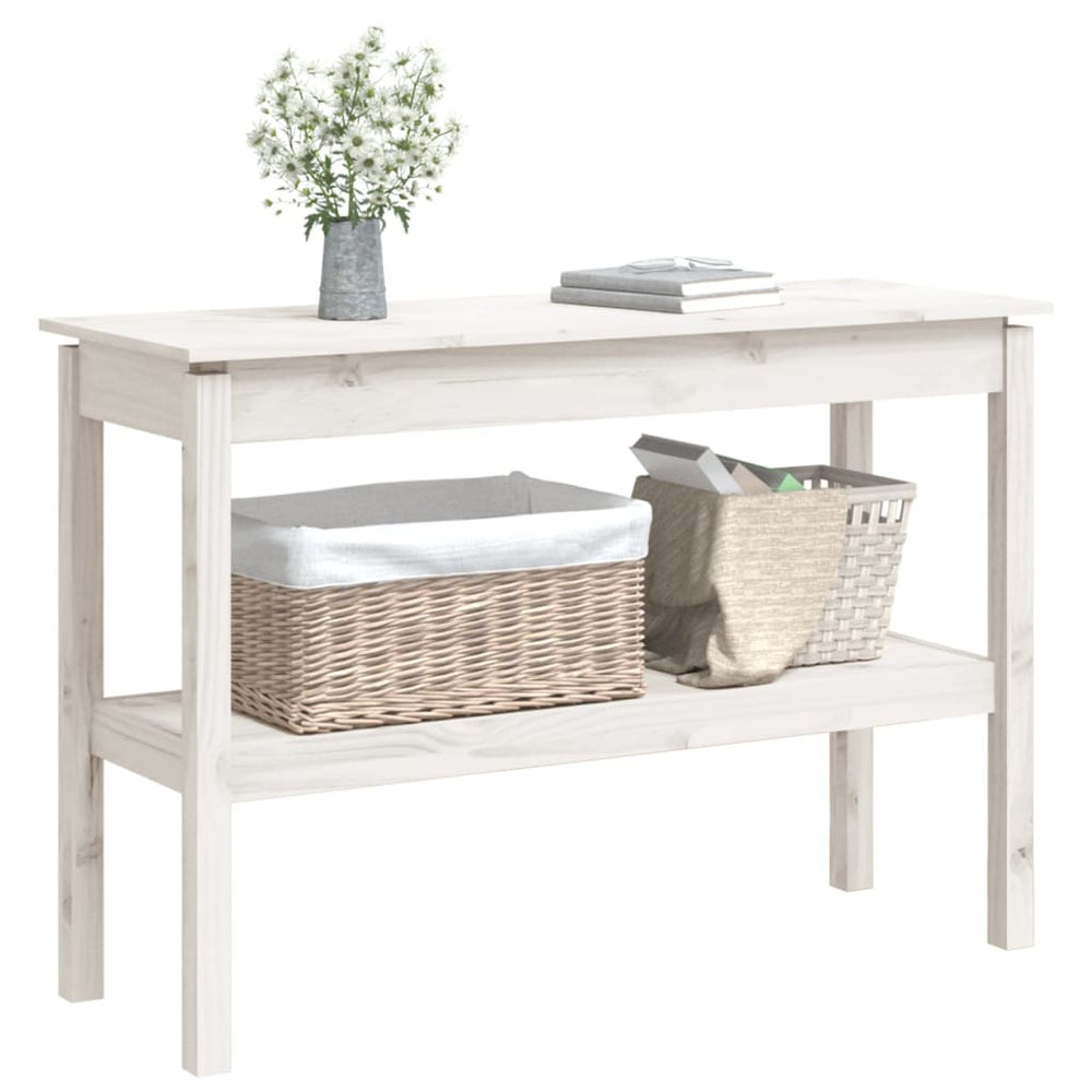 Wandtafel 110x40x75 cm massief grenenhout wit MeubelReus
