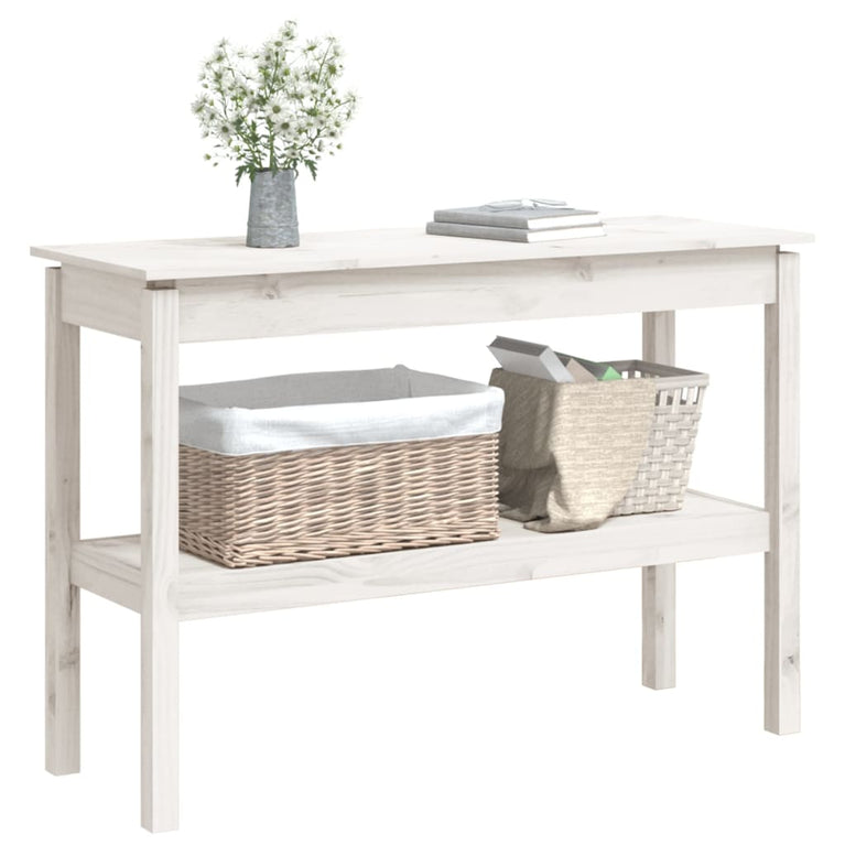 Wandtafel 110x40x75 cm massief grenenhout wit MeubelReus