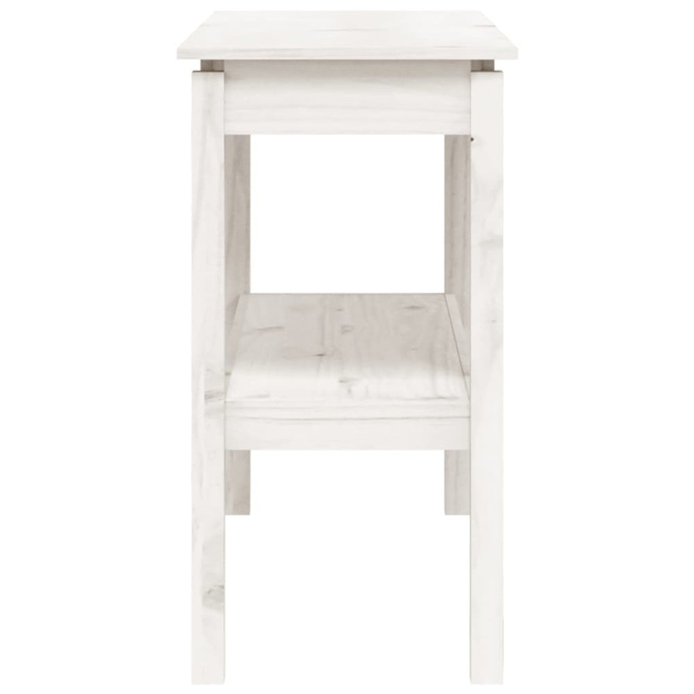 Wandtafel 110x40x75 cm massief grenenhout wit MeubelReus