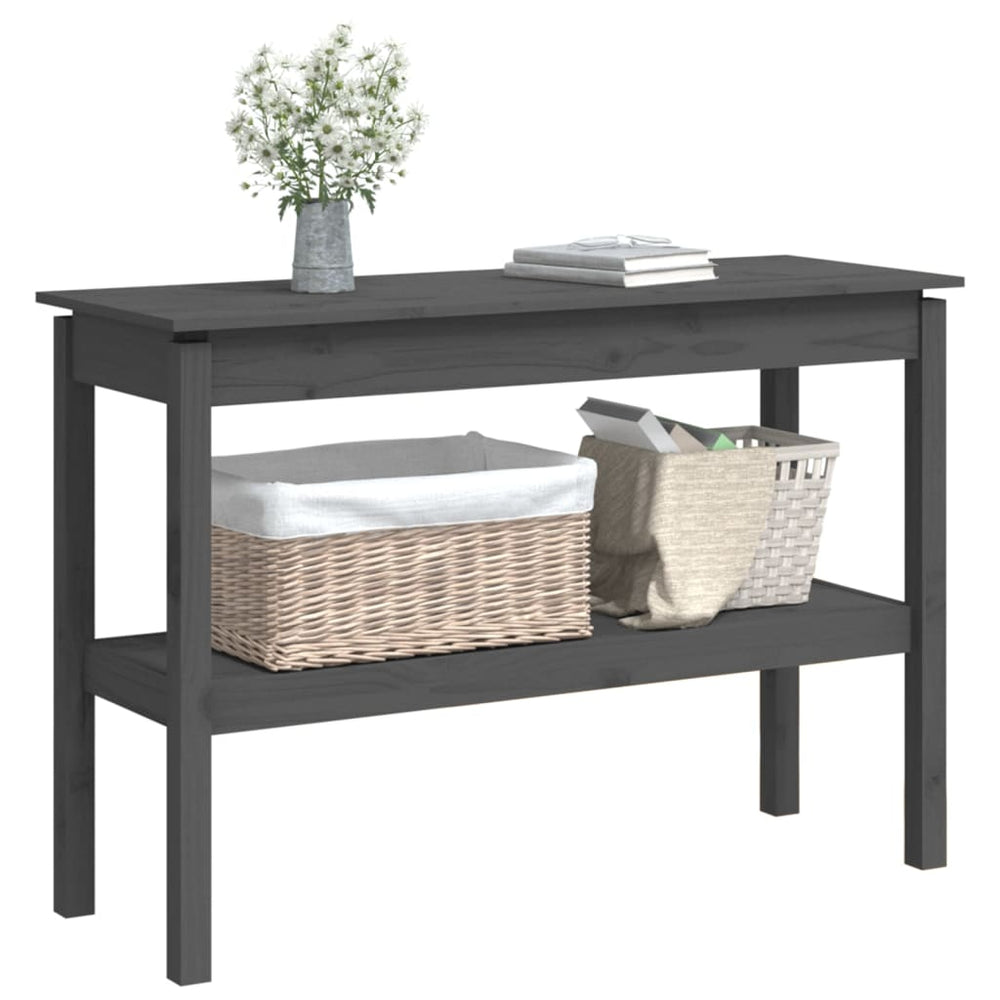 Wandtafel 110x40x75 cm massief grenenhout grijs MeubelReus