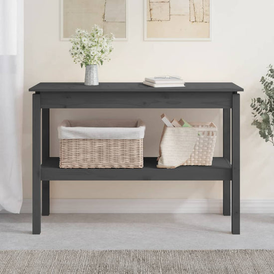 Wandtafel 110x40x75 cm massief grenenhout grijs MeubelReus