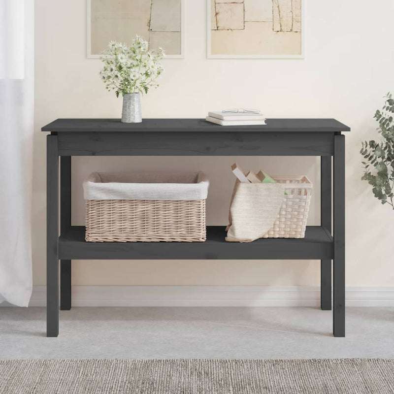 Wandtafel 110x40x75 cm massief grenenhout grijs MeubelReus