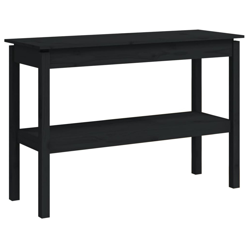Wandtafel 110x40x75 cm massief grenenhout zwart MeubelReus