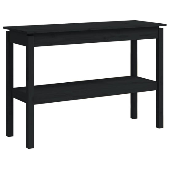 Wandtafel 110x40x75 cm massief grenenhout zwart MeubelReus