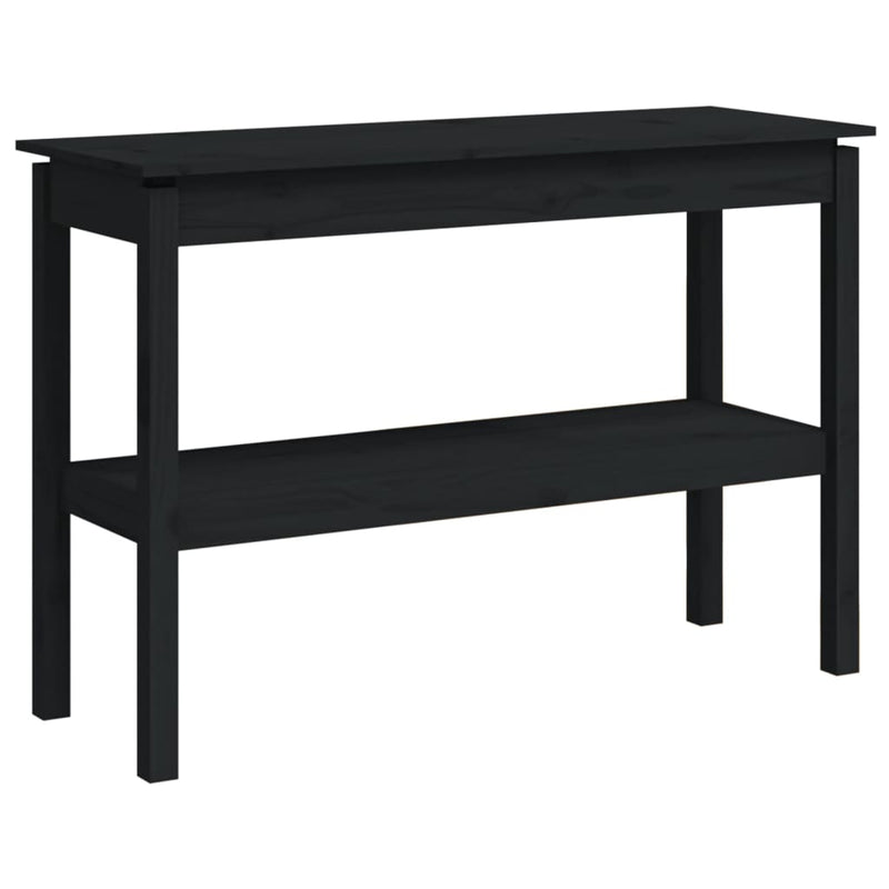 Wandtafel 110x40x75 cm massief grenenhout zwart MeubelReus