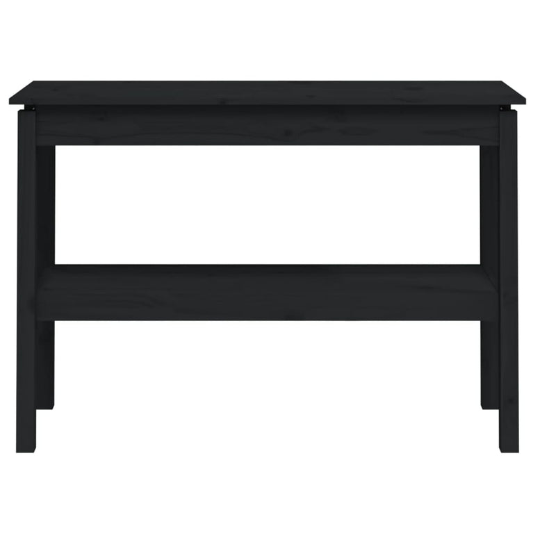 Wandtafel 110x40x75 cm massief grenenhout zwart MeubelReus