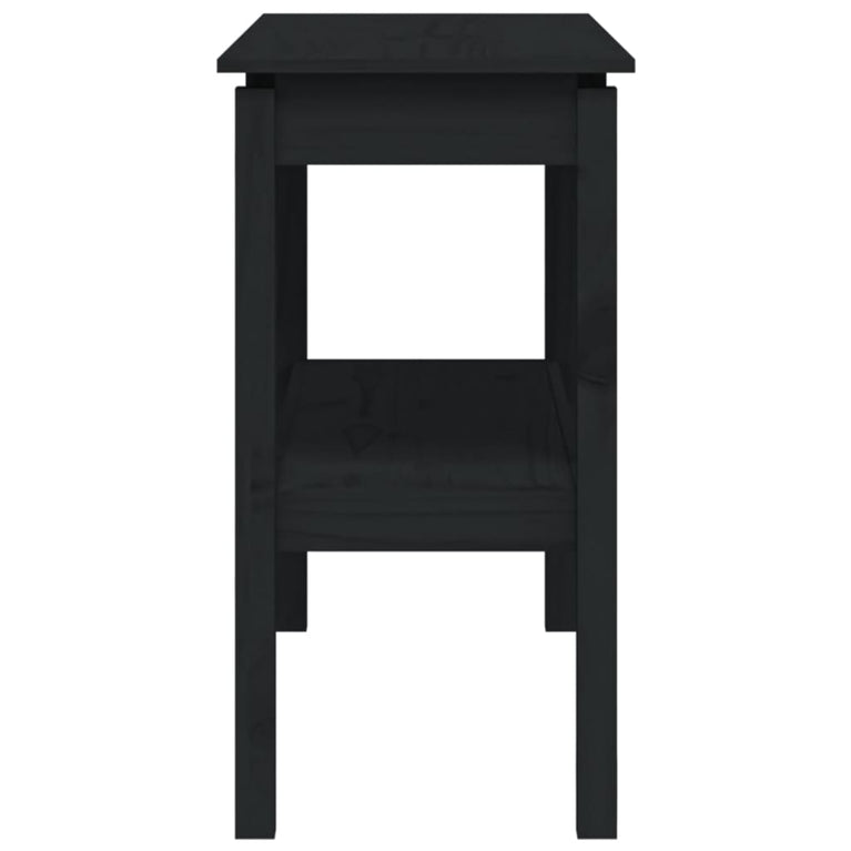 Wandtafel 110x40x75 cm massief grenenhout zwart MeubelReus