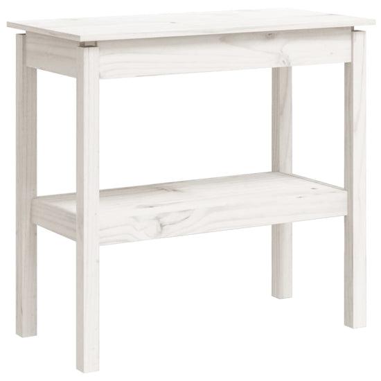 Wandtafel 80x40x75 cm massief grenenhout wit MeubelReus