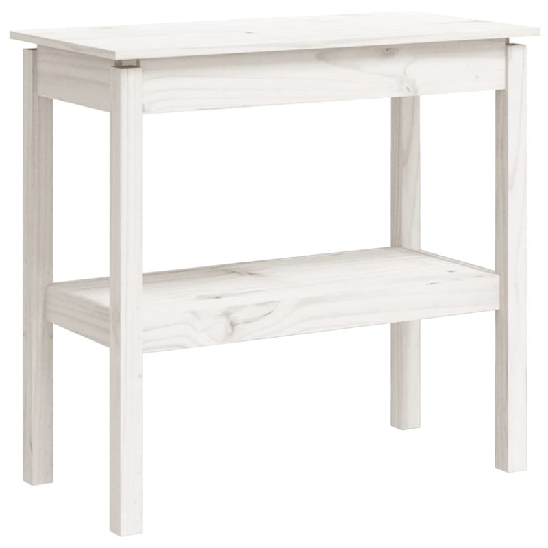 Wandtafel 80x40x75 cm massief grenenhout wit MeubelReus