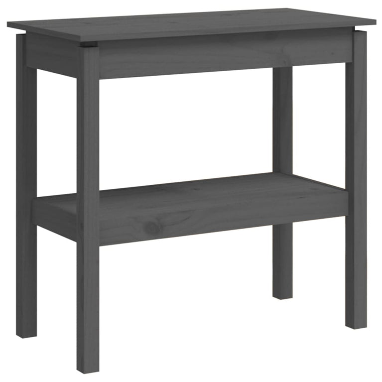 Wandtafel 80x40x75 cm massief grenenhout grijs MeubelReus