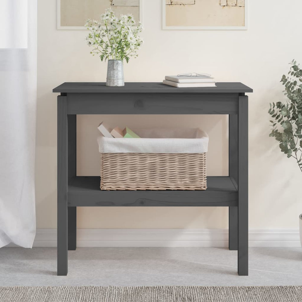 Wandtafel 80x40x75 cm massief grenenhout grijs MeubelReus