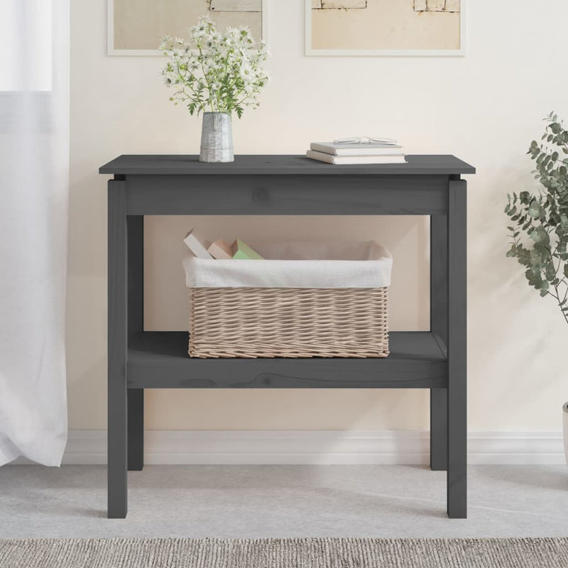 Wandtafel 80x40x75 cm massief grenenhout grijs MeubelReus