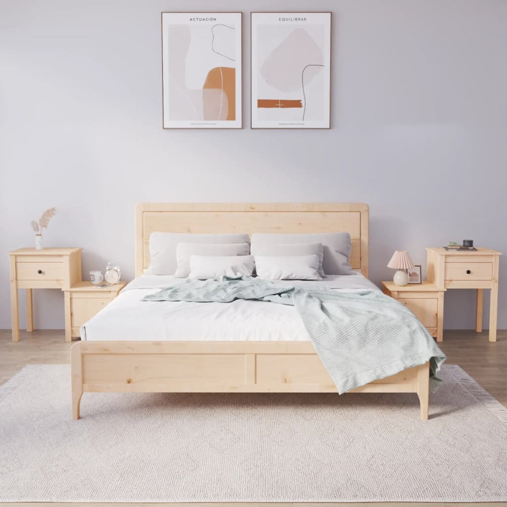 Nachtkastjes 2 st 79,5x38x65,5 cm massief grenenhout MeubelReus