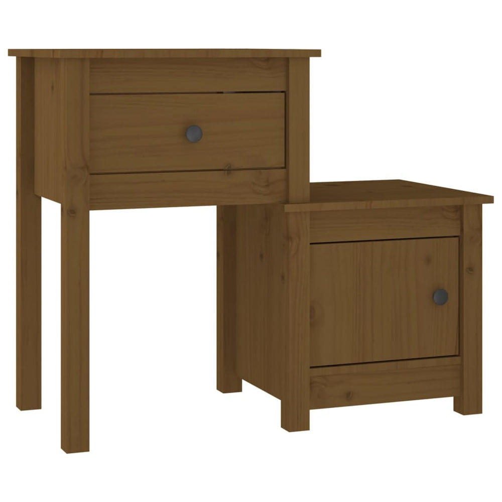 Nachtkastjes 2 st 79,5x38x65,5 cm grenenhout honingbruin MeubelReus