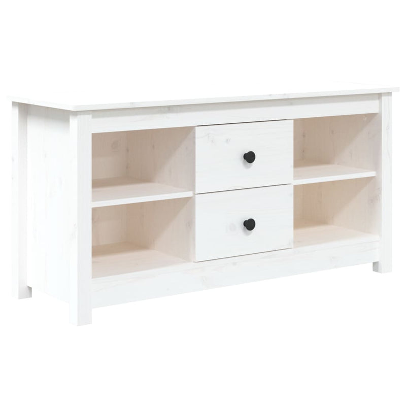 Tv-meubel 103x36,5x52 cm massief grenenhout wit MeubelReus