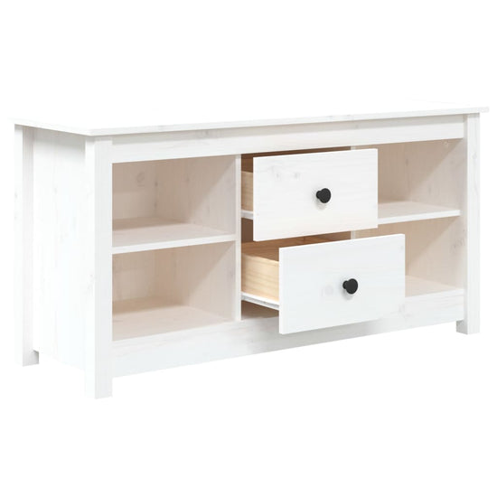 Tv-meubel 103x36,5x52 cm massief grenenhout wit MeubelReus