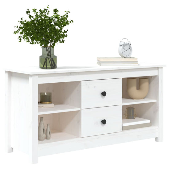 Tv-meubel 103x36,5x52 cm massief grenenhout wit MeubelReus